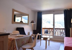 20m from resort center, 4th floor, balcony, tv, 27m², Méribel