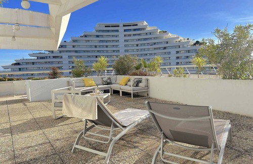 Villeneuve Loubet Beach アパートメント | アパートメントビルヌーブルベー、3ベッドルーム、4人