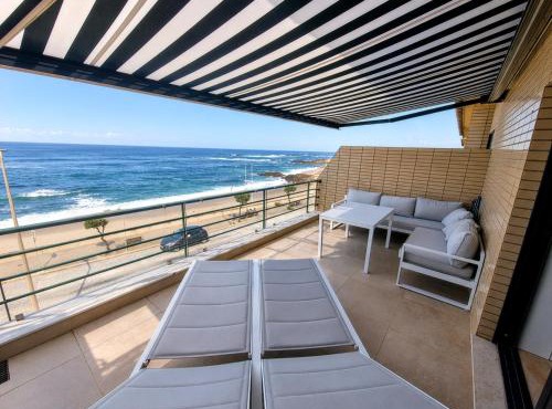 Azulmaris - Direkt am Strand in Vila Chã - Terrasse und Meerblick
