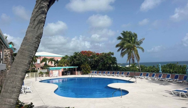 Beachy 2 Bedroom Coakley Bay Condo with AC, pool and backup generator.