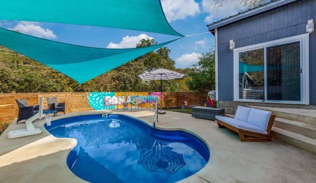 Luxury San Antonio Group Getaway with Heated Pool, Game Room, Poker Room, Grill & Backyard Fun Near Downtown